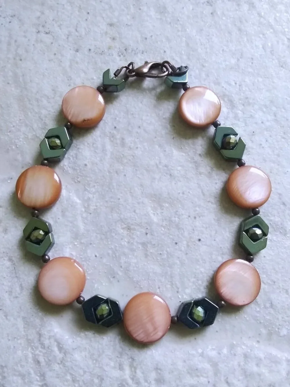 Shells & Chevrons! Uniquely Beaded Handmade Bracelet! Boho Chic! Coastal Cowgirl